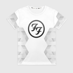 Женская футболка 3D Foo Fighters white poly