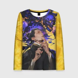 Женский лонгслив 3D Гето Сугуру пламя