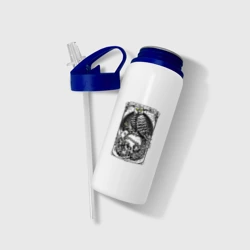 Бутылка для воды с трубочкой Deftones owl - фото 2