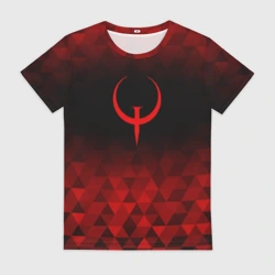 Женская футболка 3D Quake red poly