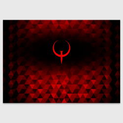 Поздравительная открытка Quake red poly