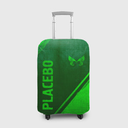 Чехол для чемодана 3D Placebo - green gradient вертикально
