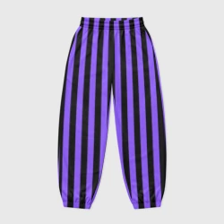 Женские джоггеры оверсайз 3D Академия Невермор фиолетовый низ