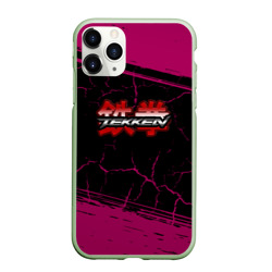 Чехол для iPhone 11 Pro Max матовый Теккен трещины