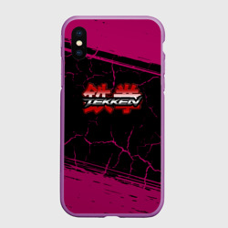 Чехол для iPhone XS Max матовый Теккен трещины