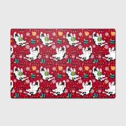 Головоломка Пазл магнитный 126 элементов Новогодний паттерн с котиками