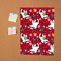 Постер Новогодний паттерн с котиками - фото 2