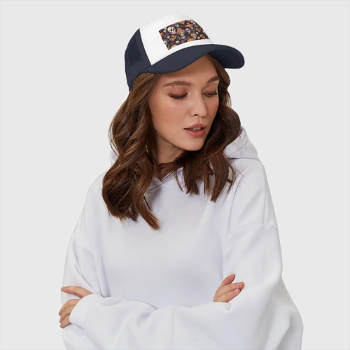 Кепка тракер с сеткой Страшилки хэллоуин - фото 4