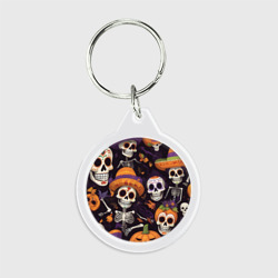 Брелок круглый Страшилки хэллоуин