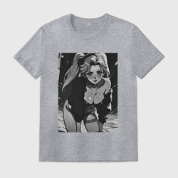 Мужская футболка хлопок Ребекка в позе - Киберпанк 