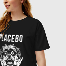 Женская футболка хлопок Oversize Placebo rock dog - фото 2