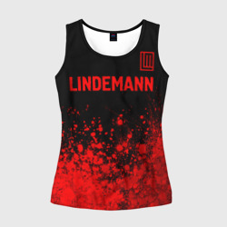 Женская майка 3D Lindemann - red gradient посередине