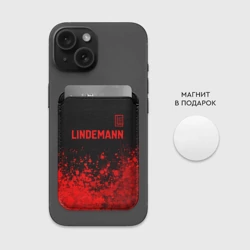 Картхолдер Magsafe магнитный Lindemann - red gradient посередине - фото 2