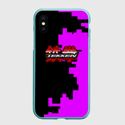 Чехол для iPhone XS Max матовый Tekken pattern pink