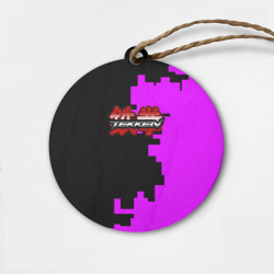 Деревянная игрушка круг Tekken pattern pink
