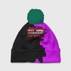 Шапка 3D c помпоном Tekken pattern pink