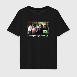 Мужская футболка хлопок Oversize The Office - company party