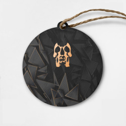 Деревянная игрушка круг Deftones golden poly