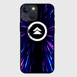 Чехол для iPhone 13 mini Ghost of Tsushima neon energy