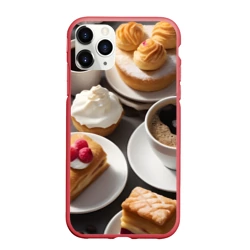 Чехол для iPhone 11 Pro Max матовый Кофе и пирожные