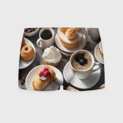 Мужские трусы 3D Кофе и пирожные
