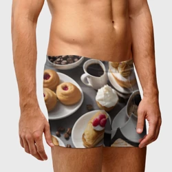 Мужские трусы 3D Кофе и пирожные - фото 2