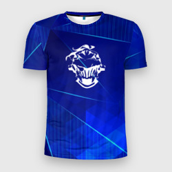 Мужская футболка 3D Slim Goblin Slayer blue poly