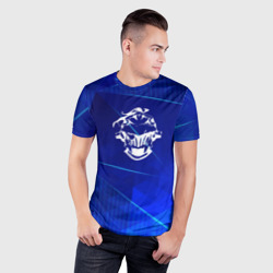 Мужская футболка 3D Slim Goblin Slayer blue poly - фото 2