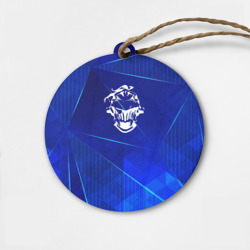 Деревянная игрушка круг Goblin Slayer blue poly