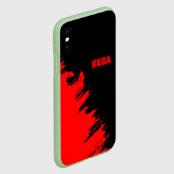 Чехол для iPhone XS Max матовый SEGA краски красные - фото 2