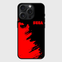 Чехол силиконовый для Apple iPhone 15 Pro матовый SEGA краски красные