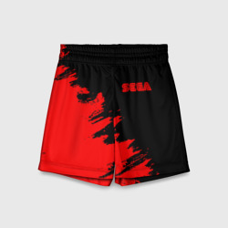 Детские спортивные шорты 3D SEGA краски красные