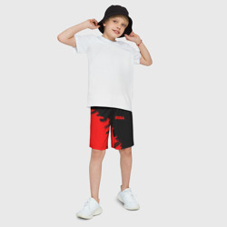 Детские спортивные шорты 3D SEGA краски красные - фото 2