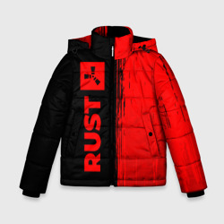 Зимняя куртка для мальчиков 3D Rust - red gradient по-вертикали