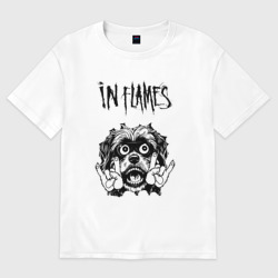 Мужская футболка хлопок Oversize In Flames - rock dog