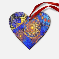 Деревянная игрушка Сердце Славянская символики прошлого