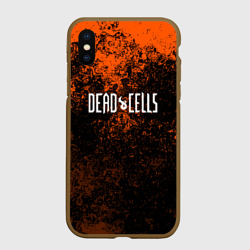Чехол для iPhone XS Max матовый Dead Cells брызги красок текстура