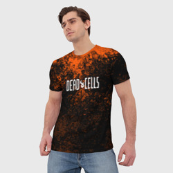 Мужская футболка 3D Dead Cells брызги красок текстура - фото 2