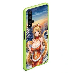 Чехол для Honor 20 Новогодняя девушка змея снегурка - фото 2