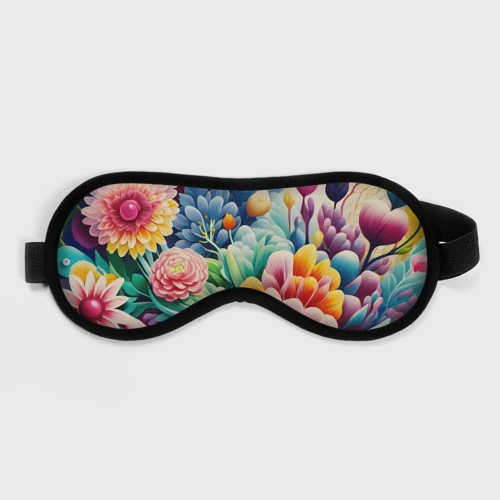Маска для сна 3D Объемные цветы лето