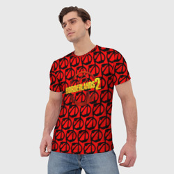 Мужская футболка 3D Borderlands logo pattern - фото 2