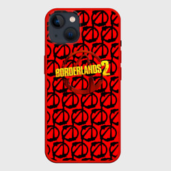 Чехол для iPhone 14 Borderlands logo pattern