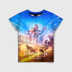 Детская футболка 3D Герои Horizon zero dawn remstered