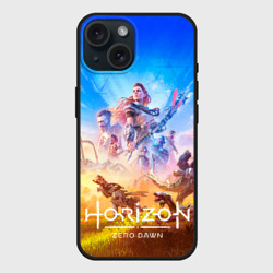 Чехол силиконовый для Apple iPhone 15 матовый Герои Horizon zero dawn remstered