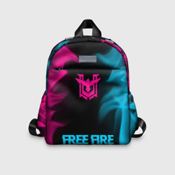 Детский рюкзак 3D Free Fire - neon gradient по-центру
