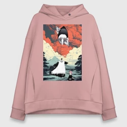 Женское худи Oversize хлопок Блич Кэмпати Дзараки