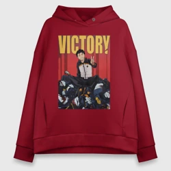 Женское худи Oversize хлопок Жизнь с нуля в альтернативном мире Субару Нацуки