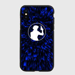 Чехол для iPhone XS Max матовый Cowboy Bebop blue energy