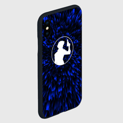 Чехол для iPhone XS Max матовый Cowboy Bebop blue energy - фото 2