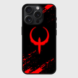 Чехол силиконовый для Apple iPhone 15 Pro матовый Quake красные краски